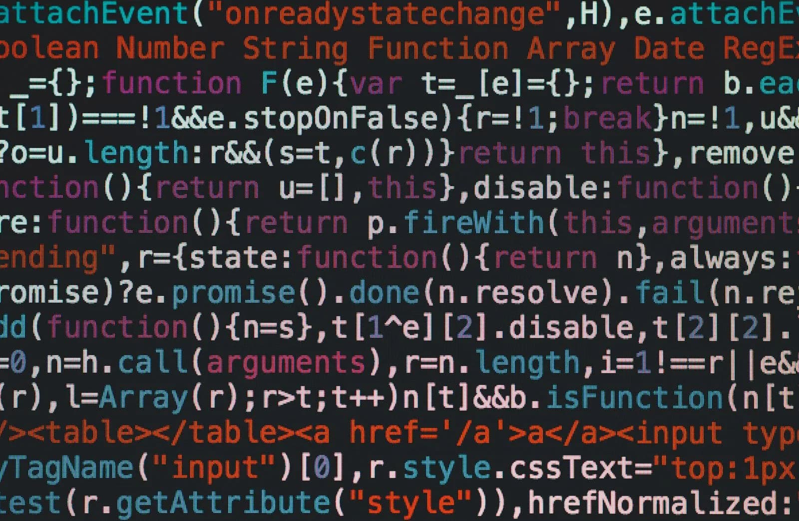 Colorful programming code on a dark computer screen, symbolizing a SQL statement beginning its journey