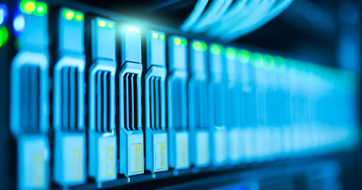 Representational image: a database server and network, symbolizing the complete assembled database machine